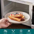 Axyaa Light-Grey Stoneware Plates Set Dinnerware 18 Piece Collection