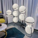 Axyaa White Bubble LED Floor Lamp - Nordic Silver Design