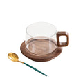 Axyaa Camellia Glass Coffee Cup Set