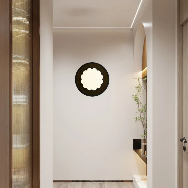 Axyaa White PVC Pumpkin LED Wall Lamps - Modern Nordic Living Room Decor