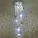 Axyaa Smoky Gray Crystal Chandelier: Modern Luxury Stairway & Corridor Lighting