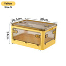 Axyaa Stackable Storage Box Organizer with Wheels for Clothes, Toys, Books