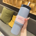 Axyaa Stainless Steel Thermal Tumbler 710ML Large Capacity Vacuum Flask Thermos Ice Cup