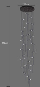 Axyaa Minimalist Bedroom Headboard Pendant Light with Adjustable Multiple Headlights