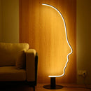 Axyaa Modern Human Face Design LED Floor Lamp for Home Bedroom and Living Room