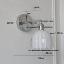 Axyaa Clear Glass LED Wall Lamp with Pull Chain Switch, Rotating Up Down Light
