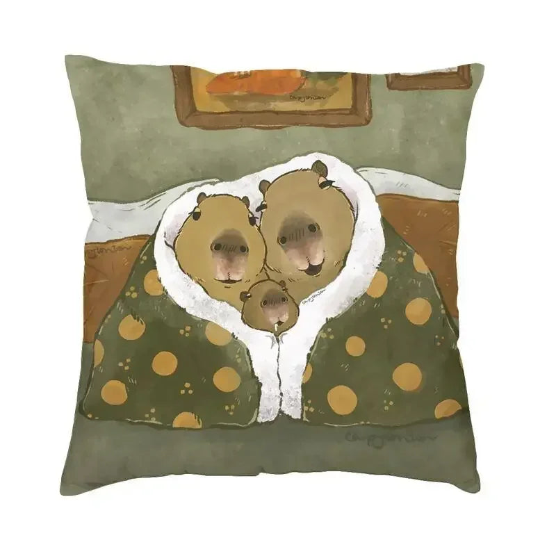 Capybara Nordic Cushion Cover by Axyaa - Home Decor Pillow Case