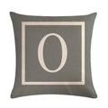 Axyaa Gray Alphabet Decorative Pillow Cover 45x45cm