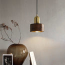 Axyaa Vintage Brown Wood Pendant Light for Dining & Bedside Lighting