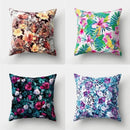 Axyaa Flower Bird Print Decorative Chair Cushion Pillowcase
