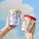Axyaa Double Wall Salad Cup with Fork, Leak Proof Fruit Cup