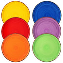 Axyaa Multicolor Blue Spiral 6/12 Piece Small Dessert Plate Set for Fruit/Bowl
