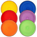 Axyaa Spiral Tableware Set 8.5 Inch Multicolor Blue Handpainted Small Dessert Plate, 6/12 Piece