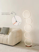 Axyaa Modern 5-Ring LED Floor Lamp for Living Room, Bedroom Ambient Lighting