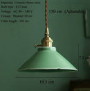 Axyaa Celadon Ceramic Pendant Light: Modern Brass Hanging Fixture for Kitchen, Bedroom, Hallway