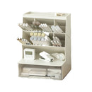 Axyaa Acrylic Makeup Organizer, Vanity Brush Holder for Bathroom, Countertop Cosmetic Storage