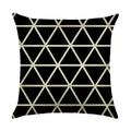Axyaa Abstract Geometry Linen Pillowcase 45*45cm Square Home Sofa Decor Cover