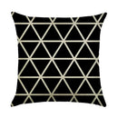 Axyaa Abstract Geometry Linen Pillowcase 45*45cm Square Home Sofa Decor Cover