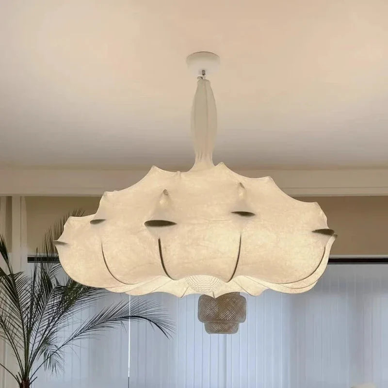 Axyaa Wabi Sabi Silk Pendant Lights: Modern Home Decor Chandelier