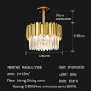 Axyaa Luxury Crystal Ceiling Chandelier - Elegant Pendant Lighting for Home Decor