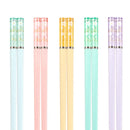 Axyaa Amber Sakura Pattern Chopsticks Set - 5 Pairs