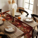 Axyaa Christmas Table Runner Decor - Balls and Stars Design