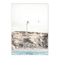 Axyaa Seagull Lighthouse Ocean Art Canvas Print for Wall Decor