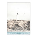 Axyaa Seagull Lighthouse Ocean Art Canvas Print for Wall Decor