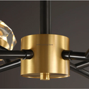 Axyaa Gold Black Crystal Chandelier LED Light for Luxury Home Decor