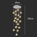 Axyaa Modern LED Ring Stairs Pendant Light Chandeliers for Living and Dining Room