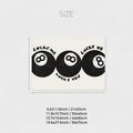Axyaa Retro 8 Ball Wall Art - Fashionable Black and White Print for Home and Bar Decor