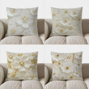 Axyaa Floral Pearl Accent Throw Pillow Coral Sofa Bedroom Car Cushion Cover