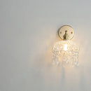 Axyaa Rotatable Clear Glass LED Wall Lamp with Pull Chain Switch