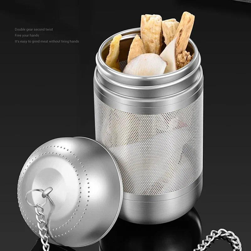 Stainless Steel Tea Infuser Seasoning Strainer Ball by Axyaa - Fine Mesh Teaware Kitchen Gadget