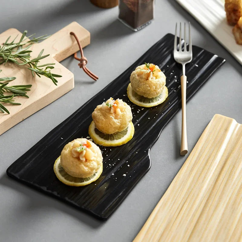 Axya Ceramic Steak Plate Set - High-End Japanese Sushi Tableware