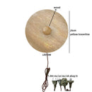 Axyaa LED Wall Sconces Vintage Industrial Pull Chain Switch Yellow Travertine-Look