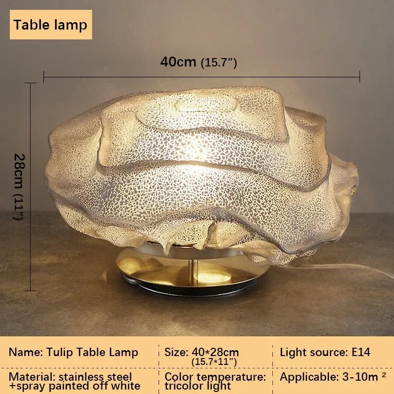 Axyaa Tulip Flowers LED Table Lamp - Modern Nordic Bedroom Decor