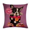 Axyaa Halloween Puppy Linen Pillow Case 45*45cm