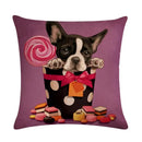 Axyaa Halloween Puppy Linen Pillow Case 45*45cm