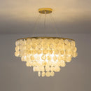 Axyaa Nordic Shell Wind Chime Chandelier: Retro LED Pendant Light for Elegant Spaces