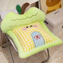Axyaa Checkered Cloth Apple Cushion: Cute, Thick, Warm, Ground Pedestal Cover