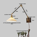 Axyaa Walnut Wood Ceramic LED Wall Sconce Rotatable Stair Light Fixtures