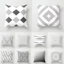 Axyaa Grey Family Pillowcase Square Cushion Cover for Home Office
