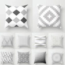 Axyaa Grey Family Pillowcase Square Office Cushion Cover