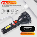 Axya Rechargeable LED Tactical Flashlight Waterproof Torch & Battery