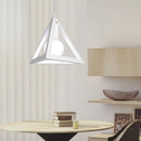 Iron Triangle Pendant Lamp by Axyaa: Modern Wrought Metal Chandelier for Kitchen & Restaurant