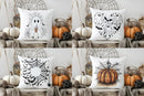 Cute Ghost & Spider Webs Pillow Cover by Axyaa - Perfect for Sofa, Bedroom, Car