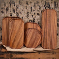 Axyaa Acacia Wood Multi-Shape Serving Tray for Fruit and Desserts