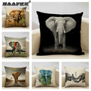 Axyaa Elephant Pattern Decorative Cushion Cover 45x45cm