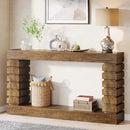 Axyaa Wood Console Table with Storage, Narrow Sofa Entryway Table for Living Room